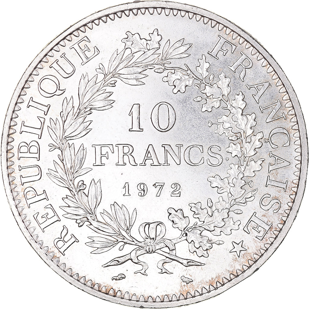 Coin, France, Hercule, 10 Francs, 1972, Paris, MS(63), Silver, KM:932