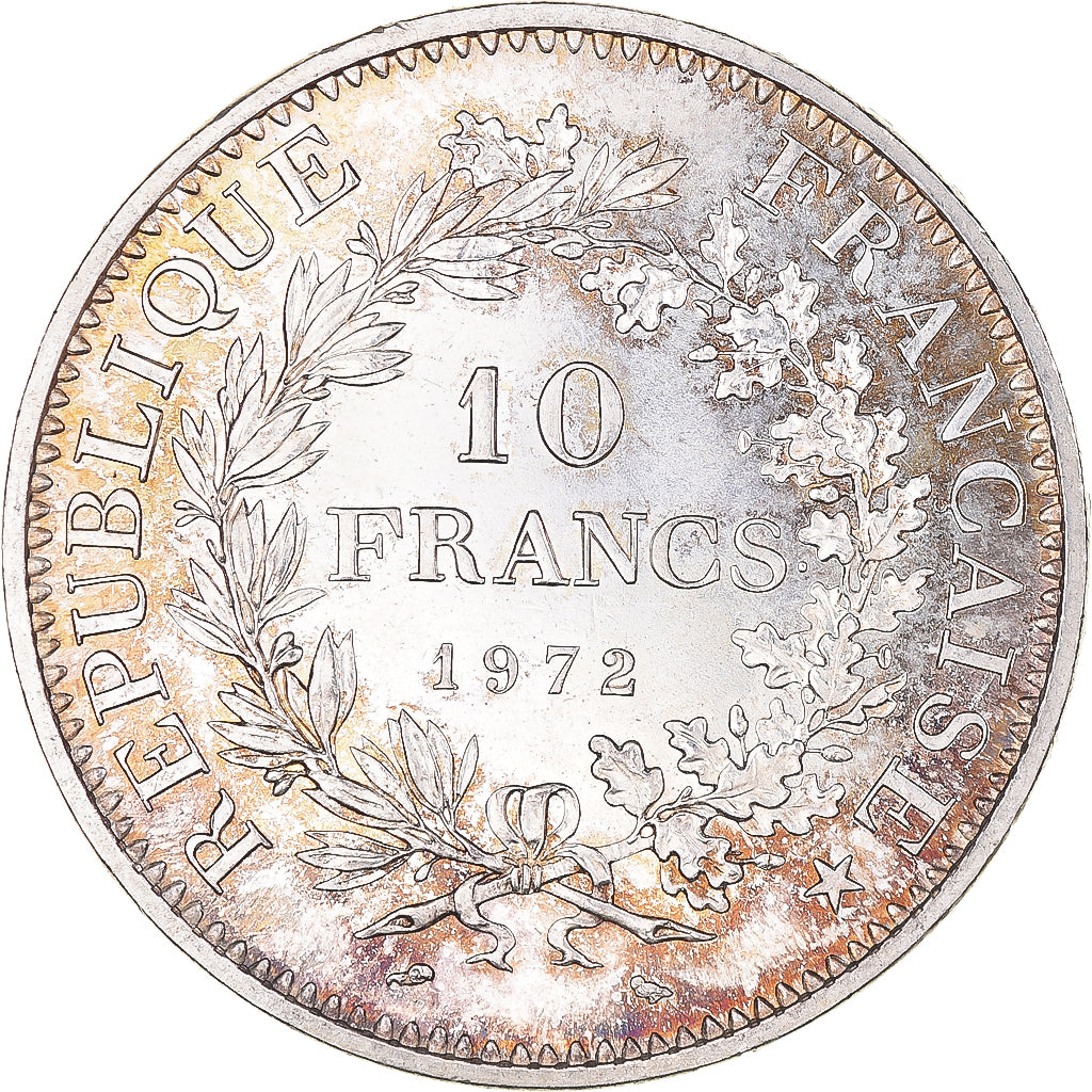 Coin, France, Hercule, 10 Francs, 1972, Paris, MS(63), Silver, KM:932