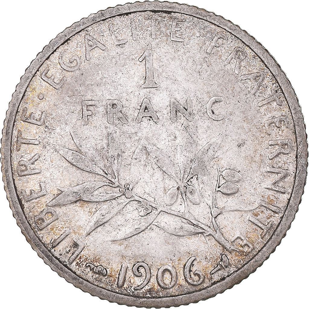 Münze, Frankreich, Semeuse, Franc, 1906, Paris, S+, Silber, KM:844.1