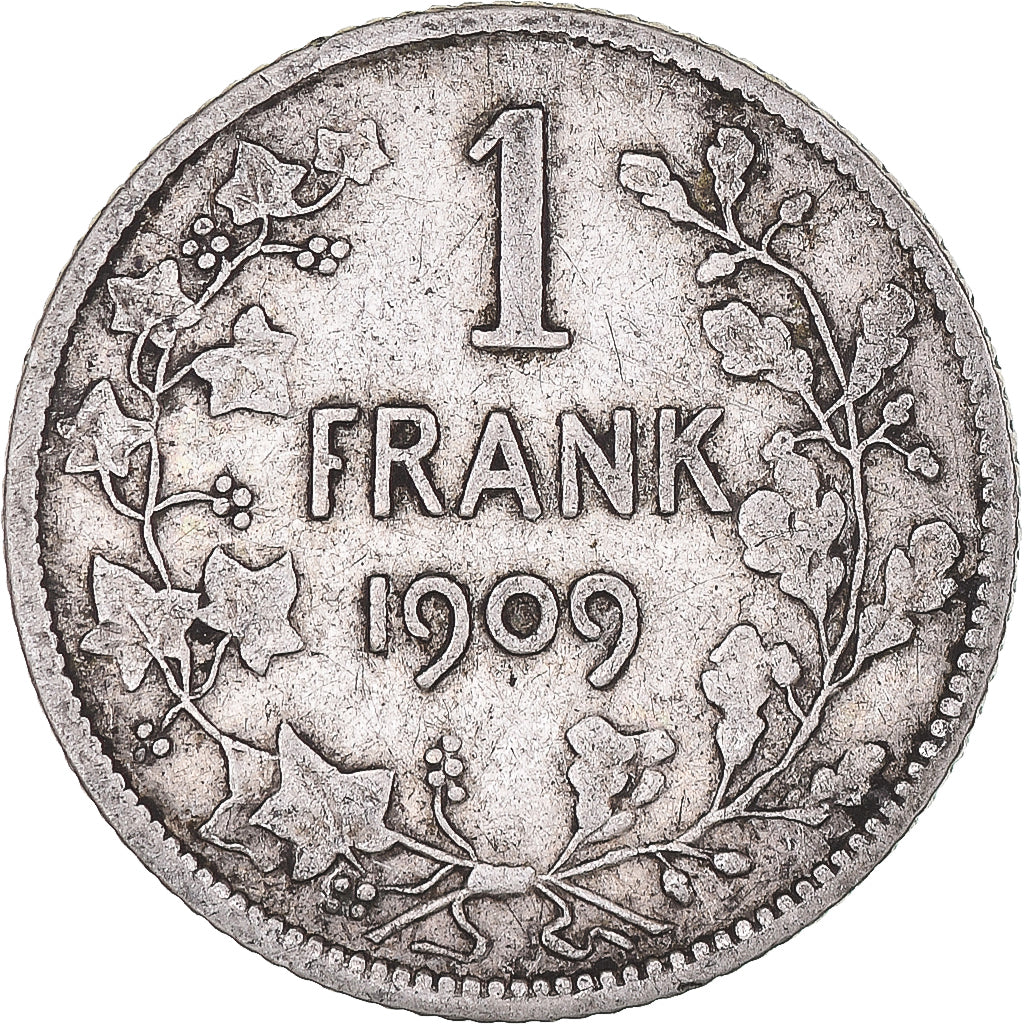 Coin, Belgium, Leopold II, Franc, 1909, VF(30-35), Silver, KM:57.1