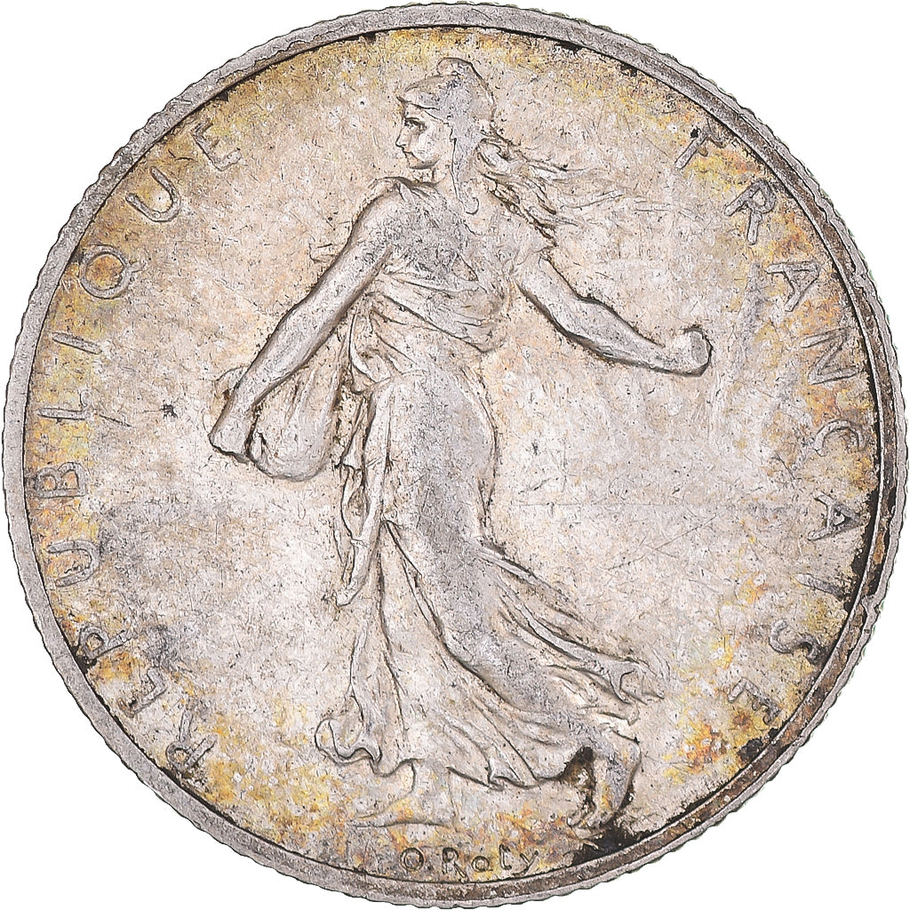 Coin, France, Semeuse, 2 Francs, 1908, Paris, AU(50-53), Silver, KM:845.1