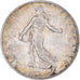 Munten, Frankrijk, Semeuse, 2 Francs, 1908, Paris, ZF+, Zilver, KM:845.1