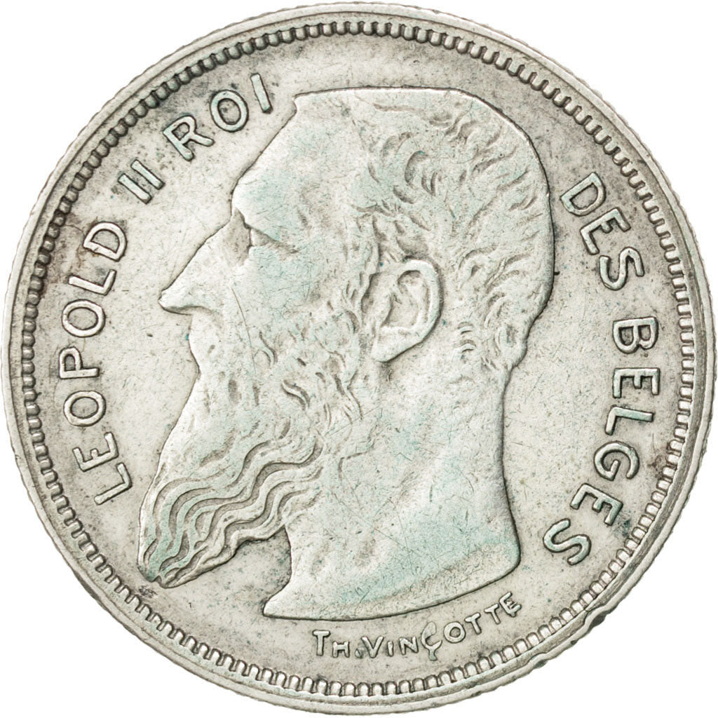 BELGIUM, 2 Francs, 2 Frank, 1909, KM #58.1, EF(40-45), Silver, 27.15, 10.01