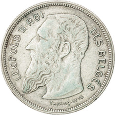 BELGIUM, 2 Francs, 2 Frank, 1909, KM #58.1, EF(40-45), Silver, 27.15, 10.01