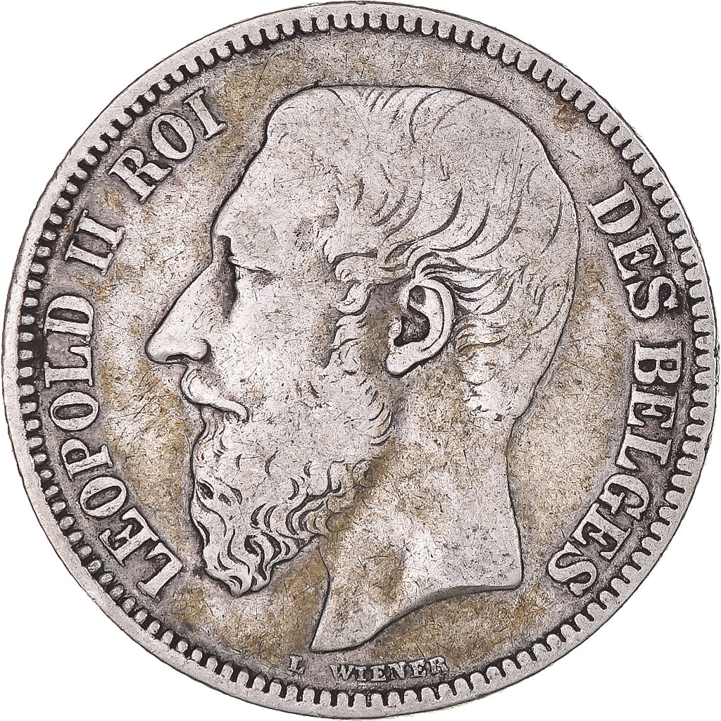Coin, Belgium, Leopold II, 2 Francs, 2 Frank, 1867, VF(20-25), Silver, KM:30.2