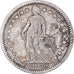 Coin, Switzerland, 2 Francs, 1886, Bern, VF(20-25), Silver, KM:21