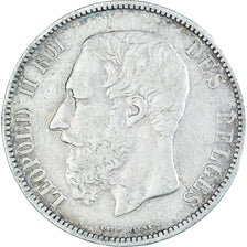 Coin, Belgium, Leopold II, 5 Francs, 5 Frank, 1868, VF(20-25), Silver, KM:24