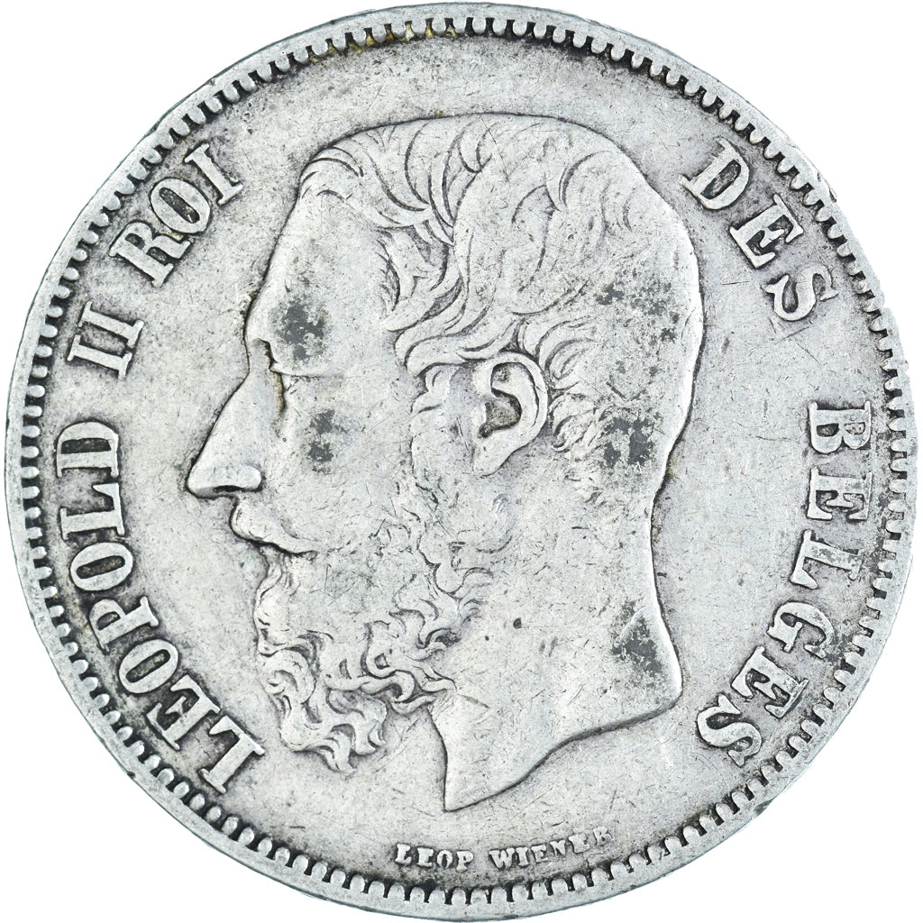 Monnaie, Belgique, Leopold II, 5 Francs, 5 Frank, 1868, TB+, Argent, KM:24