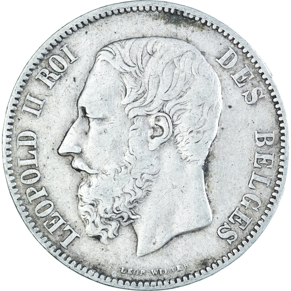 Monnaie, Belgique, Leopold II, 5 Francs, 5 Frank, 1868, TB+, Argent, KM:24