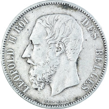 Monnaie, Belgique, Leopold II, 5 Francs, 5 Frank, 1868, TB+, Argent, KM:24