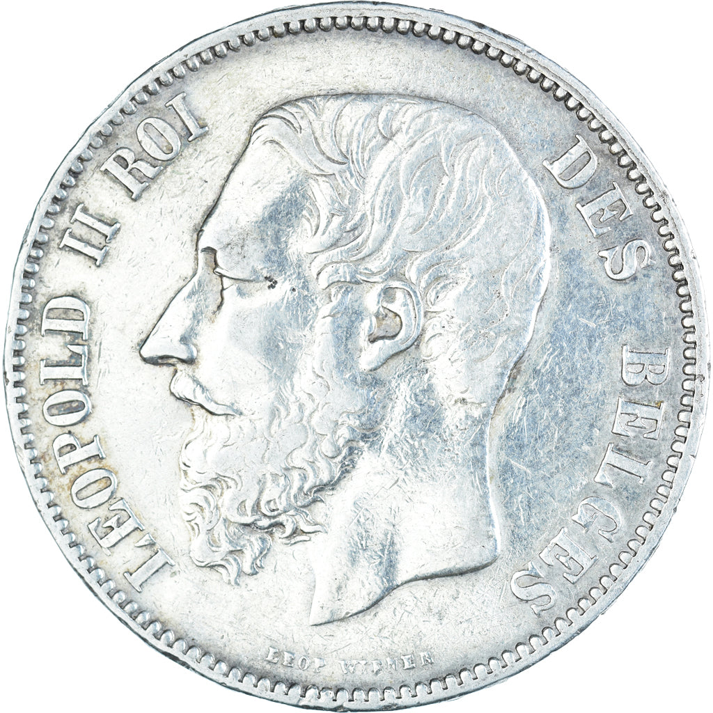Coin, Belgium, Leopold II, 5 Francs, 5 Frank, 1868, VF(30-35), Silver, KM:24