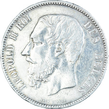 Coin, Belgium, Leopold II, 5 Francs, 5 Frank, 1868, VF(30-35), Silver, KM:24