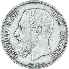 Coin, Belgium, Leopold II, 5 Francs, 5 Frank, 1869, VF(20-25), Silver, KM:24