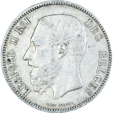 Coin, Belgium, Leopold II, 5 Francs, 5 Frank, 1869, VF(20-25), Silver, KM:24