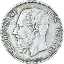 Coin, Belgium, Leopold II, 5 Francs, 5 Frank, 1870, VF(20-25), Silver, KM:24