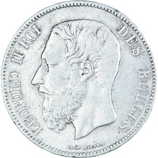 Coin, Belgium, Leopold II, 5 Francs, 5 Frank, 1870, VF(20-25), Silver, KM:24