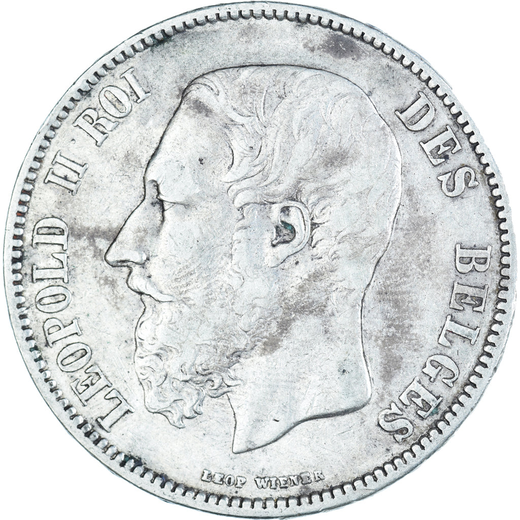 Coin, Belgium, Leopold II, 5 Francs, 5 Frank, 1870, VF(30-35), Silver, KM:24