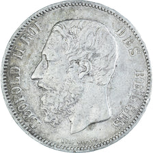 Coin, Belgium, Leopold II, 5 Francs, 5 Frank, 1870, VF(30-35), Silver, KM:24
