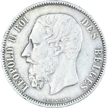 Monnaie, Belgique, Leopold II, 5 Francs, 5 Frank, 1873, TB, Argent, KM:24