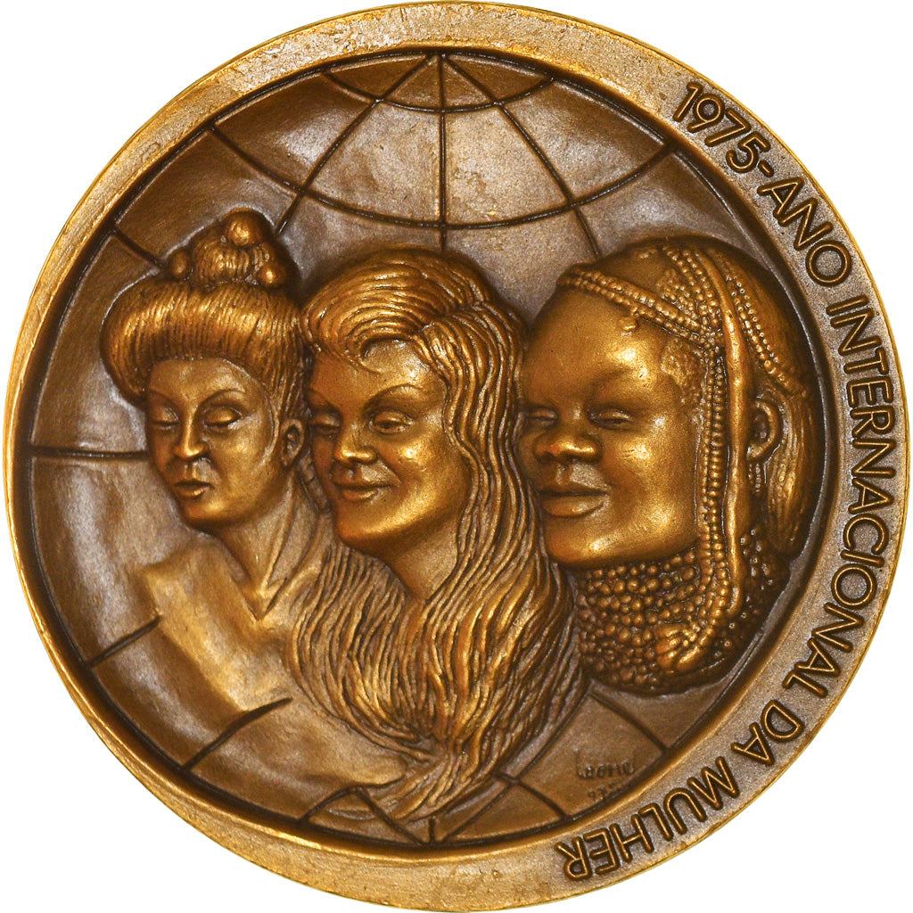 Portugal, Medal, Ano Internacional da Mulher, Lisboa, 1975, Leonel, MS(63)