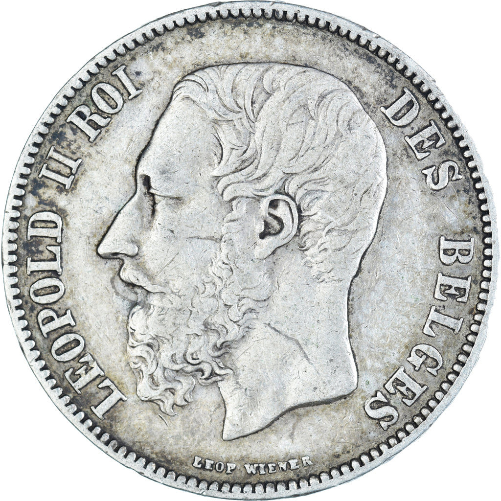 Münze, Belgien, Leopold II, 5 Francs, 5 Frank, 1874, S, Silber, KM:24