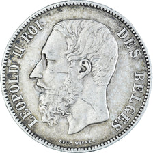 Münze, Belgien, Leopold II, 5 Francs, 5 Frank, 1874, S, Silber, KM:24