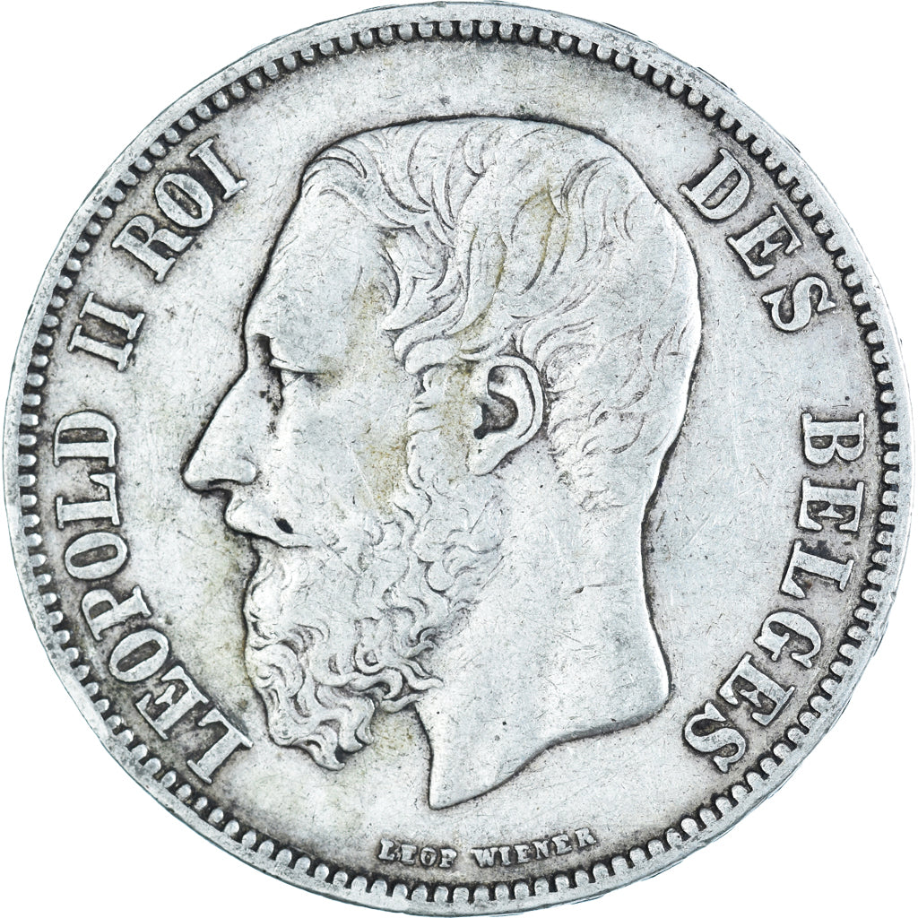 Monnaie, Belgique, Leopold II, 5 Francs, 5 Frank, 1875, TB, Argent, KM:24