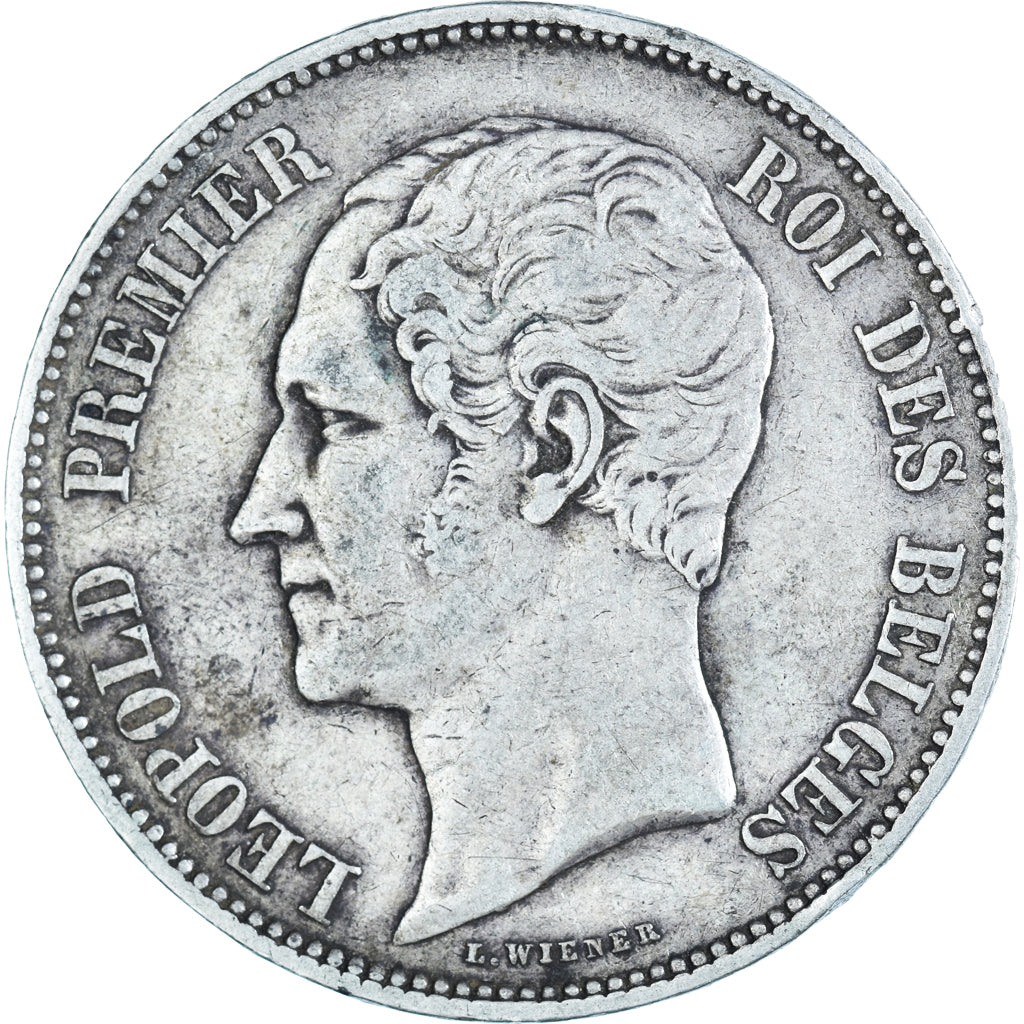 Münze, Belgien, Leopold I, 5 Francs, 5 Frank, 1850, S+, Silber, KM:17