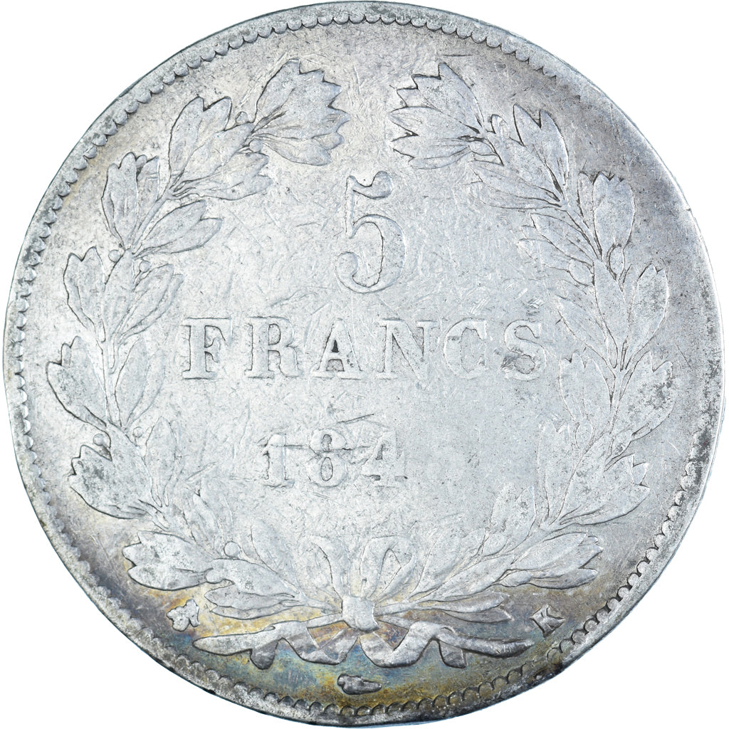 Monnaie, France, Louis-Philippe, 5 Francs, 1843, Bordeaux, TB, Argent