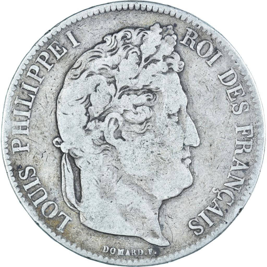 Coin, France, Louis-Philippe, 5 Francs, 1835, Strasbourg, VF(20-25), Silver