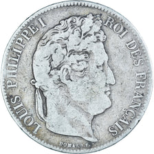 Coin, France, Louis-Philippe, 5 Francs, 1835, Strasbourg, VF(20-25), Silver