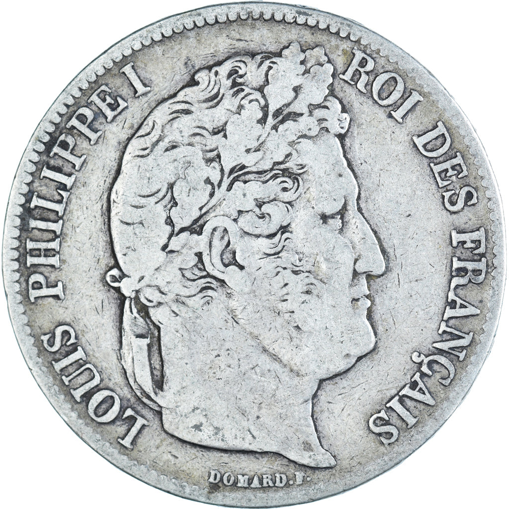 Coin, France, Louis-Philippe, 5 Francs, 1841, Strasbourg, VF(20-25), Silver