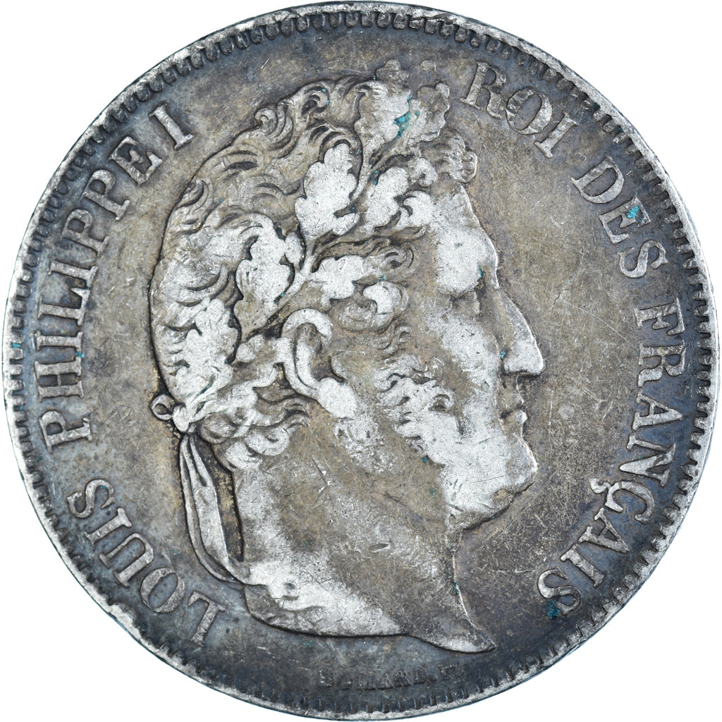 Coin, France, Louis-Philippe, 5 Francs, 1834, Rouen, VF(20-25), Silver