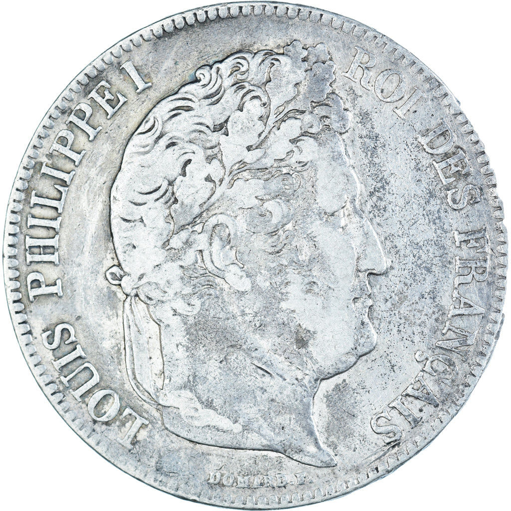 Coin, France, Louis-Philippe, 5 Francs, 1836, Rouen, VF(20-25), Silver