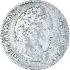 Coin, France, Louis-Philippe, 5 Francs, 1836, Rouen, VF(20-25), Silver