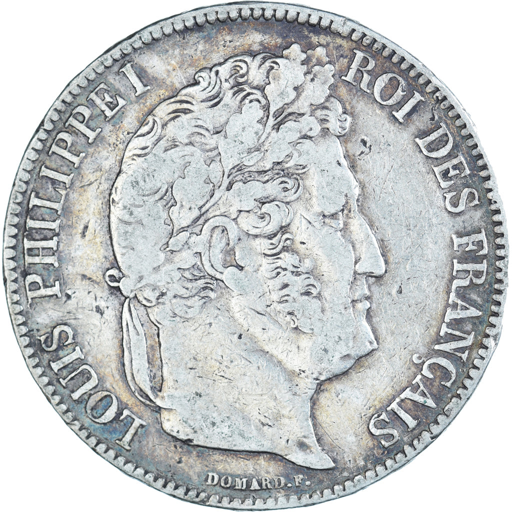 Coin, France, Louis-Philippe, 5 Francs, 1837, Rouen, VF(20-25), Silver