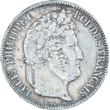 Coin, France, Louis-Philippe, 5 Francs, 1837, Rouen, VF(20-25), Silver