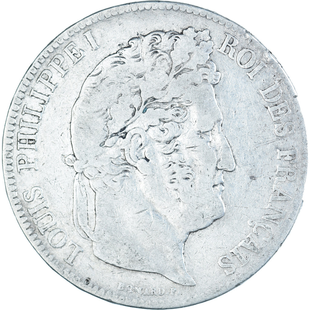 Münze, Frankreich, Louis-Philippe, 5 Francs, 1839, Rouen, S, Silber, KM:749.2