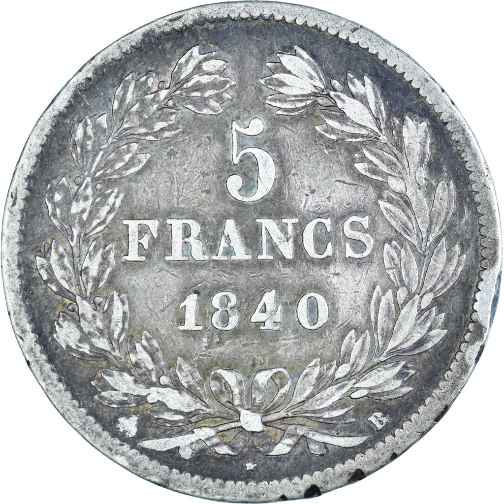 Münze, Frankreich, Louis-Philippe, 5 Francs, 1840, Rouen, S, Silber, KM:749.2