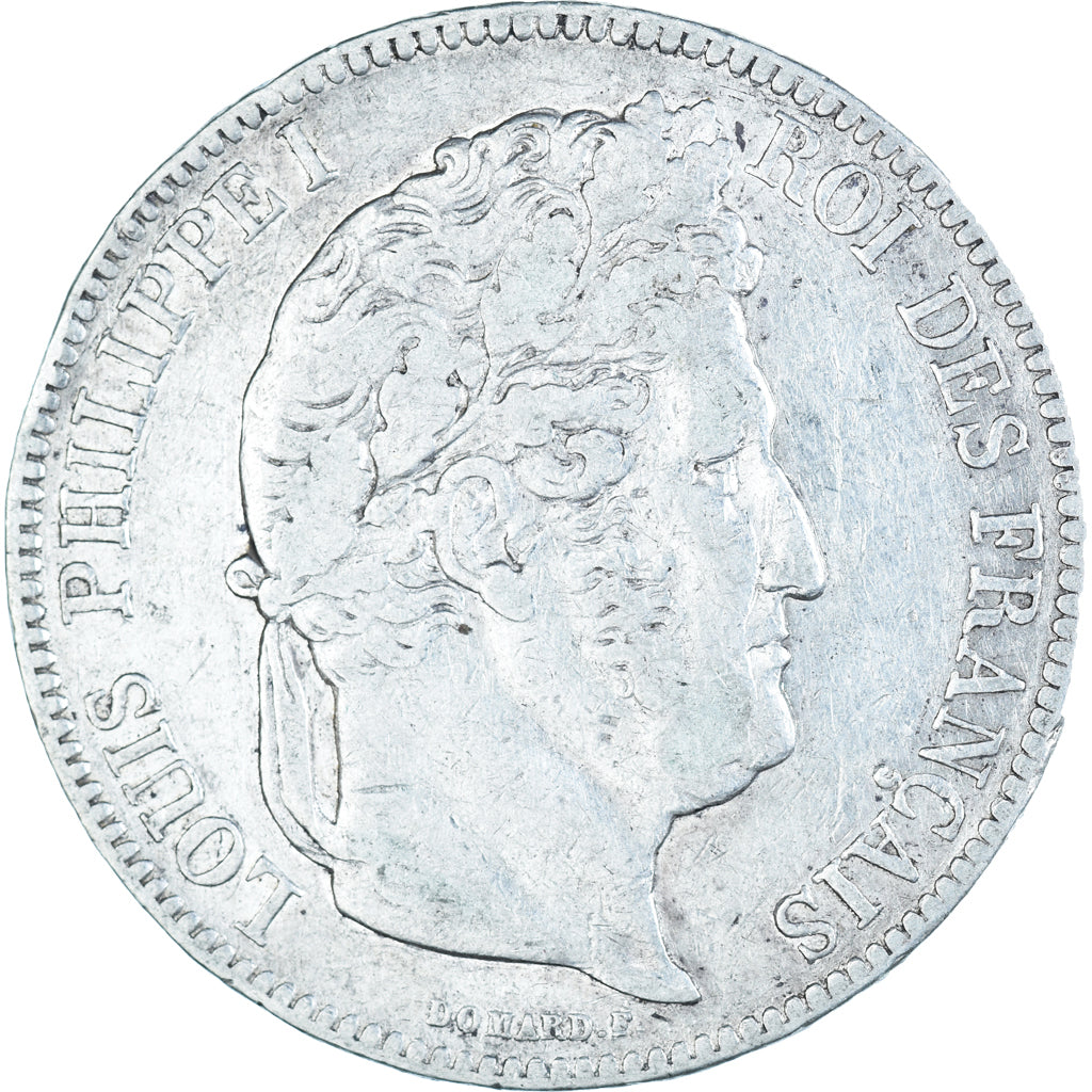 Coin, France, Louis-Philippe, 5 Francs, 1841, Rouen, VF(20-25), Silver,KM 749.2