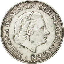 Coin, Netherlands, Juliana, 2-1/2 Gulden, 1962, EF(40-45), Silver, KM:185