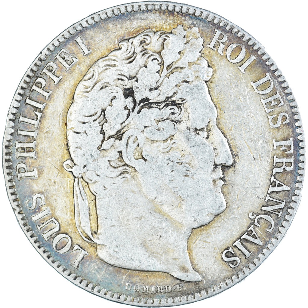 Moneta, Francia, Louis-Philippe, 5 Francs, 1842, Rouen, MB, Argento, KM:749.2