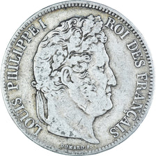 Coin, France, Louis-Philippe, 5 Francs, 1834, Paris, VF(20-25), Silver