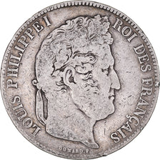 Monnaie, France, Louis-Philippe, 5 Francs, 1837, Paris, TB, Argent, Gadoury:678