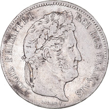 Monnaie, France, Louis-Philippe, 5 Francs, 1838, Paris, TB, Argent, Gadoury:678