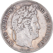 Monnaie, France, Louis-Philippe, 5 Francs, 1839, Paris, TB, Argent, Gadoury:678