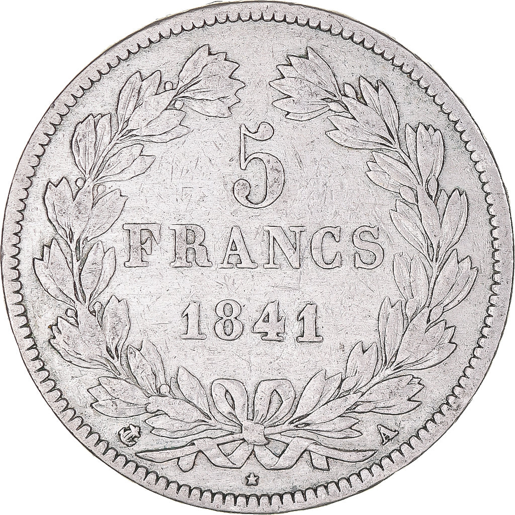 Coin, France, Louis-Philippe, 5 Francs, 1841, Paris, VF(20-25), Silver