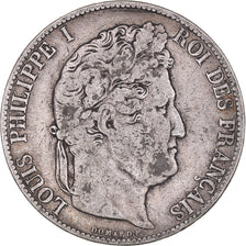 Coin, France, Louis-Philippe, 5 Francs, 1844, Paris, VF(20-25), Silver