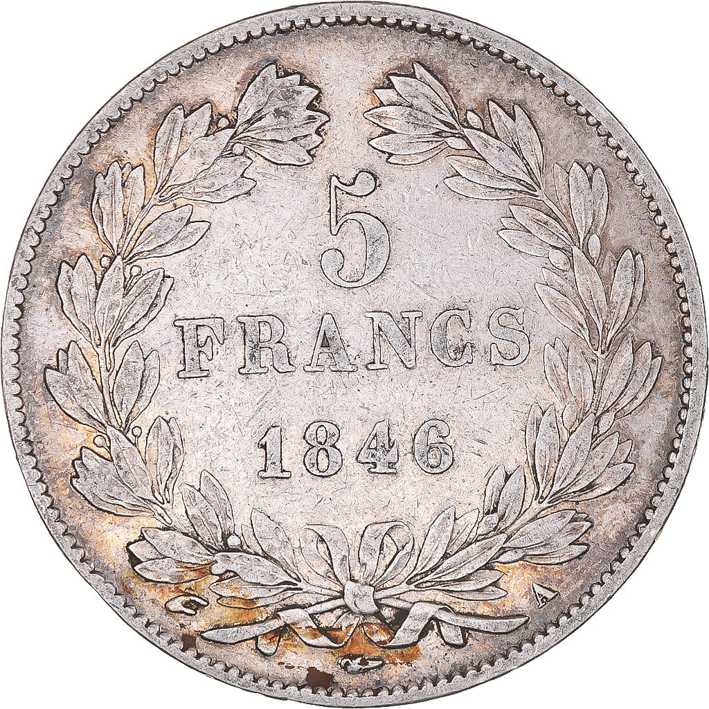 Coin, France, Louis-Philippe, 5 Francs, 1846, Paris, VF(30-35), Silver