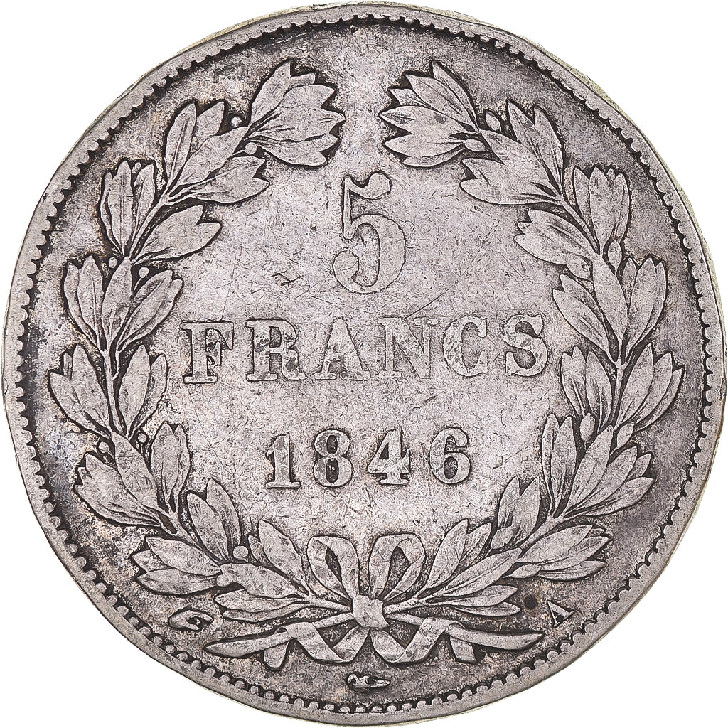 Monnaie, France, Louis-Philippe, 5 Francs, 1846, Paris, TB, Argent